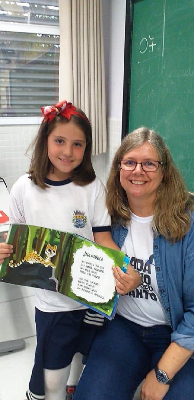 Crianças do Takaoka conhecem autora de livro trabalhado em sala de aula